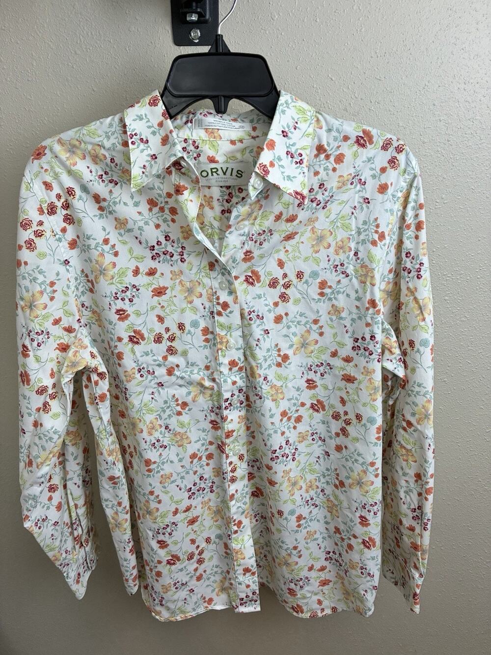 Orvis Y2K Cottagecore Western Feminine Prarie Petite Floral Cotton Size 12